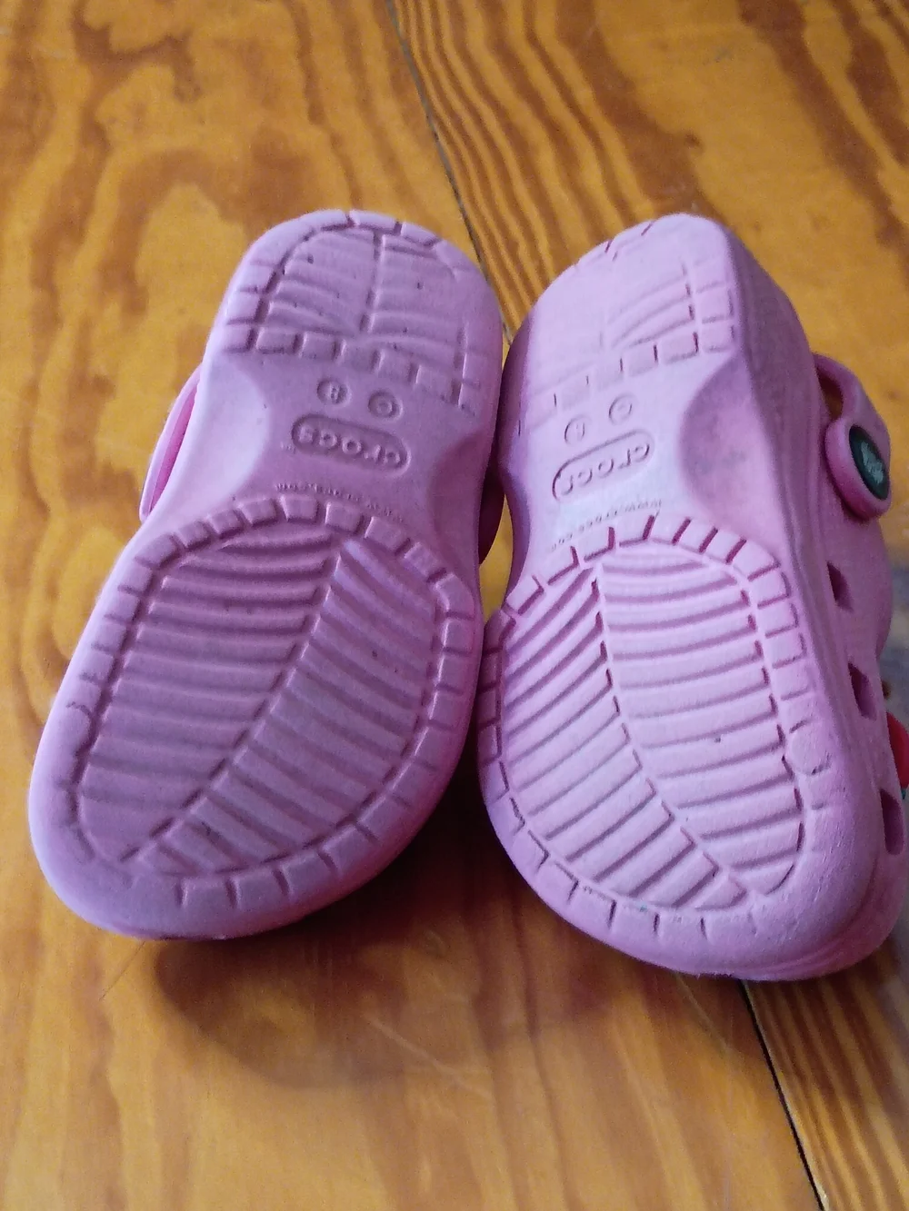 Pink Crocs with jibbitz